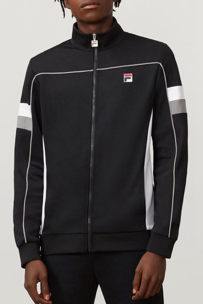 Fila Slalom Track Jacket Black - Mens - 61045UNKF